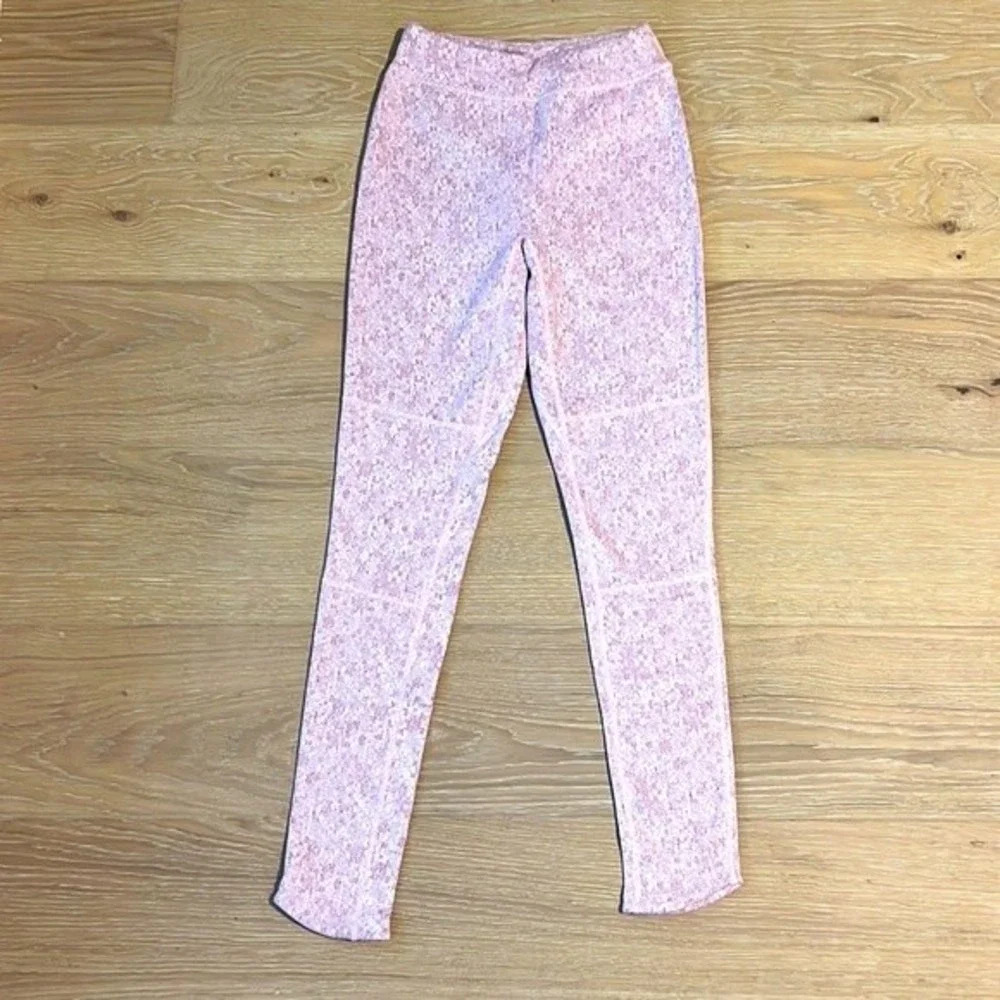 Gymshark Fluer Texture Pink Leggings Athleisure Athletic Stretch Pickleball Run